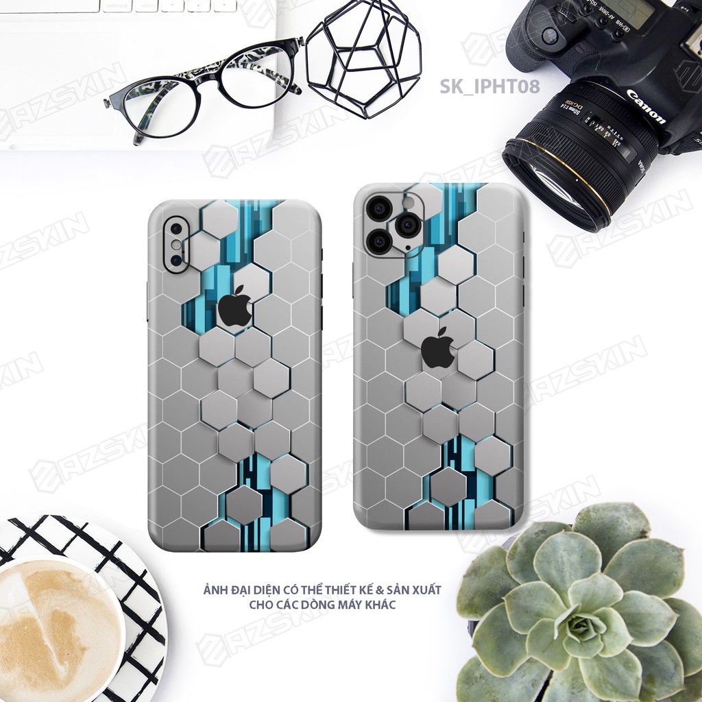 Skin IPhone full lưng viền hình 3D SKIPHT08 - Miếng dán cắt khuôn sẵn dễ sử dụng, dành cho mọi dòng IPhone