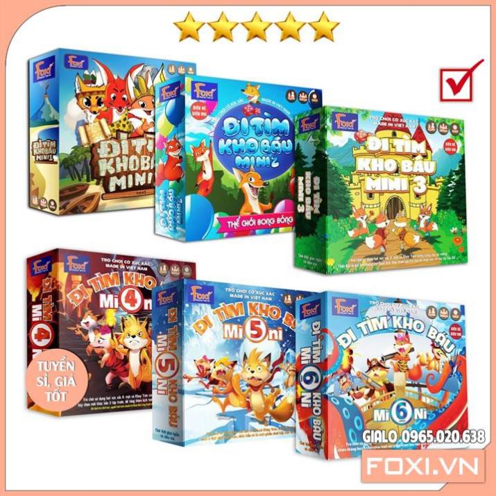 Board game-Đi tìm kho báu mini 2 Foxi-đồ chơi phát triển tư duy-dễ chơi-vui nhộn-giá siêu rẻ