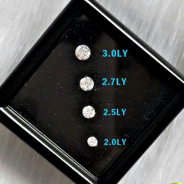 Đá đính răng kim cương nhân tạo ly tùy chọn hộp 5 viên