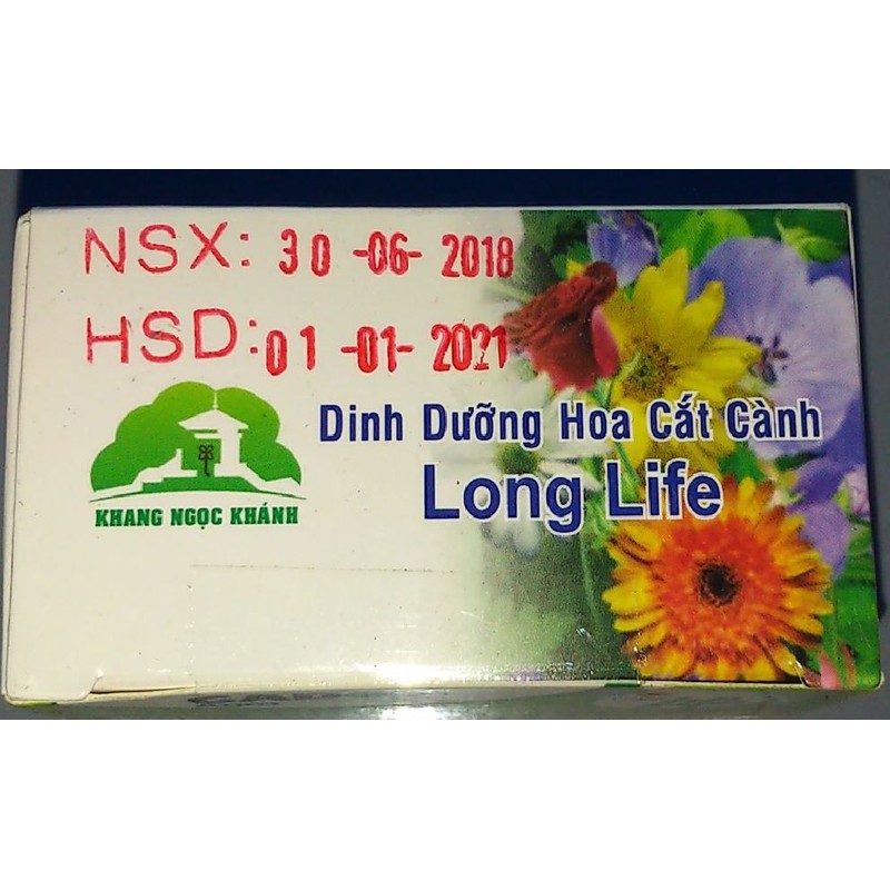 Hộp 10 Gói dưỡng hoa Longlife, xuất xứ Israel, giữ hoa tươi lâu, 14 ngày không thay nước