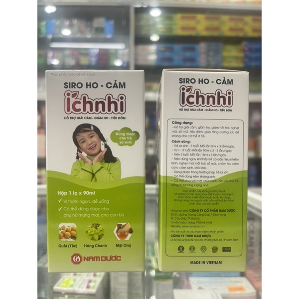 Siro ho - cảm Ích Nhi - hỗ trợ giải cảm, giảm ho, tiêu đờm