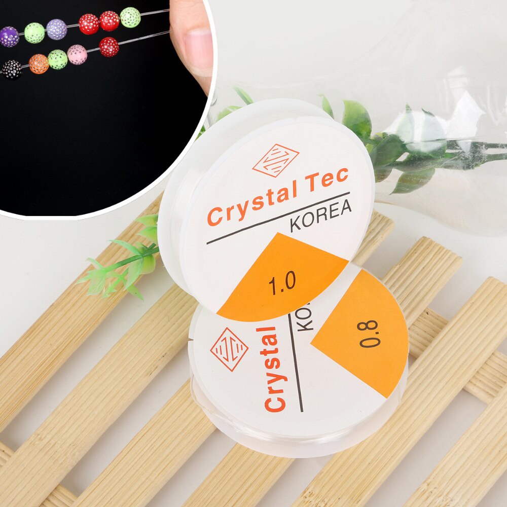 Cuộn dây cước co giãn 5m - 15m 0.5mm-1mm dùng tự làm đồ trang sức