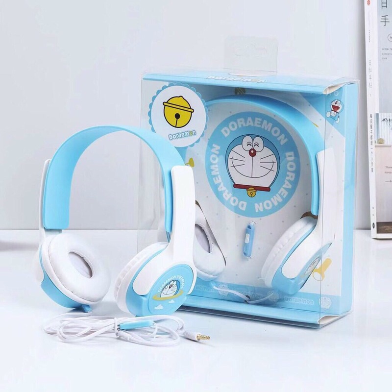 Tai nghe chụp tai Doraemon - Hello Kitty siêu cấp đáng yêu phù hợp cho học sinh, sinh viên.