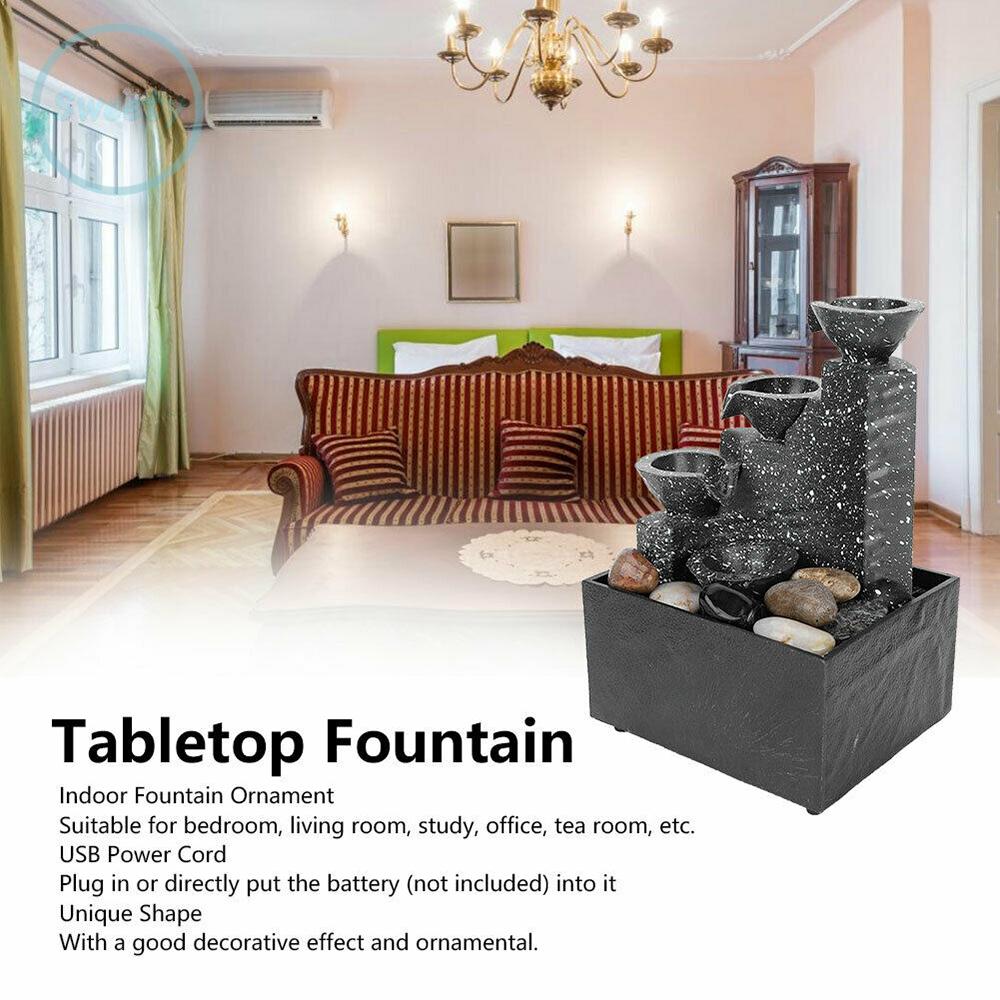 Desktop Fountain Feature LED Study Office Tabletop Lights Home Ornament Decoration Bedroom Living room Tea Room