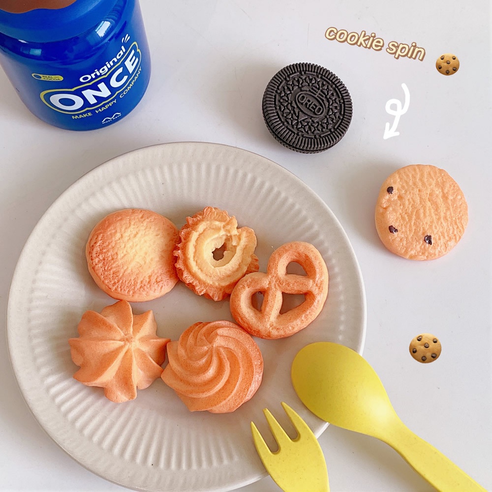 Kẹp tóc hình bánh quy hoạt hình sáng tạo vui nhộn cho nữ