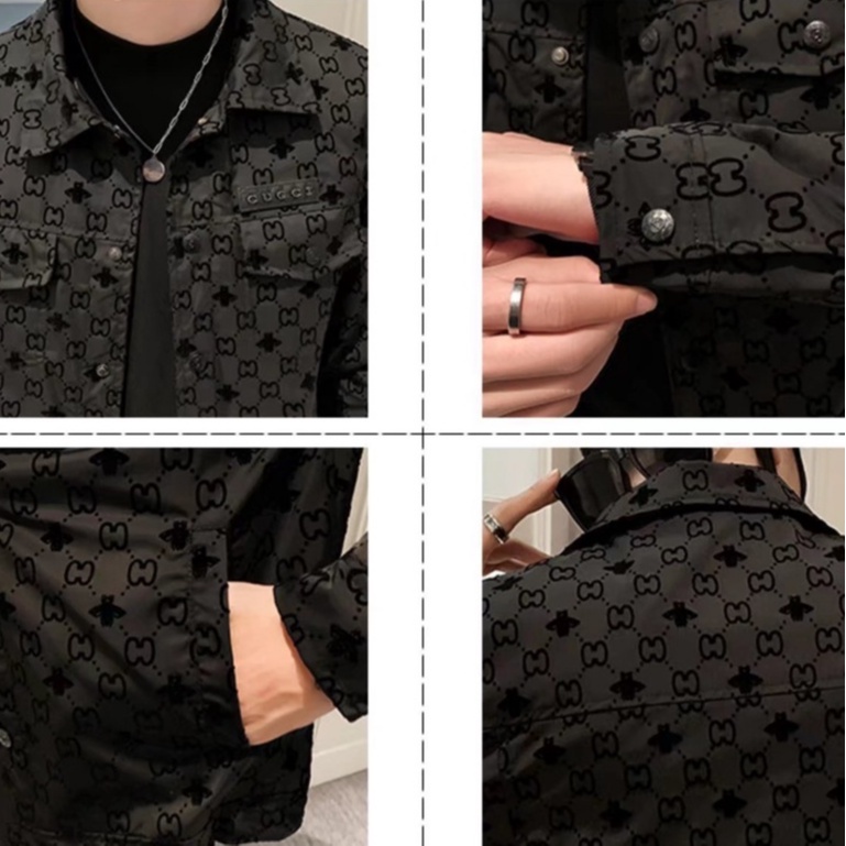 Áo khoác nam dày dặn thêu hình phong cách Hàn Quốc thời trang simple bigsize áo dài tay from rộng nam jacket fashion cotton nam áo khoác bóng chày nam