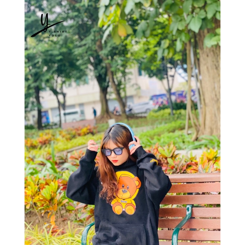 Áo Hoodie DREW gấu bông Bản Cao Cấp Chuẩn Form Âu Áo khoác có mũ chất liệu nỉ bông. | BigBuy360 - bigbuy360.vn