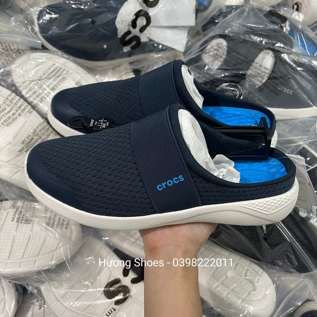 Giày Lười Nam Literide Mesh Mule Navy xanh êm nhẹ, đế ma sát