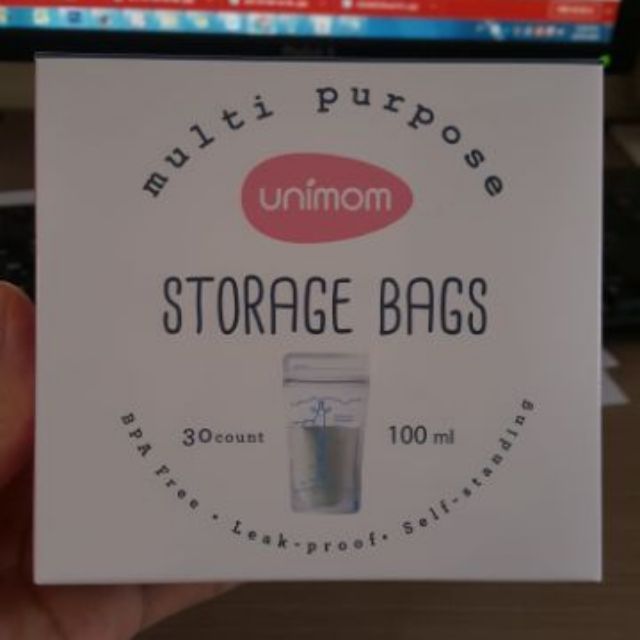 TÚI ĐỰNG SỮA MẸ (TRỮ SỮA MẸ) UNIMOM HÀN QUỐC KHÔNG CÓ BPA 100ML (30 TÚI/HỘP) UM870497