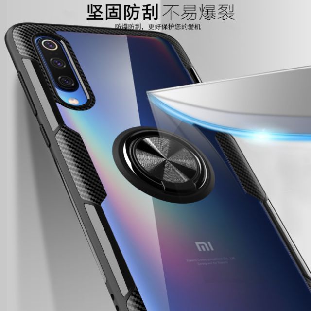 Ốp lưng Xiaomi 12 / 12x / Mi 9 chống sốc giá đỡ iring mặt lưng trong viền màu cao cấp