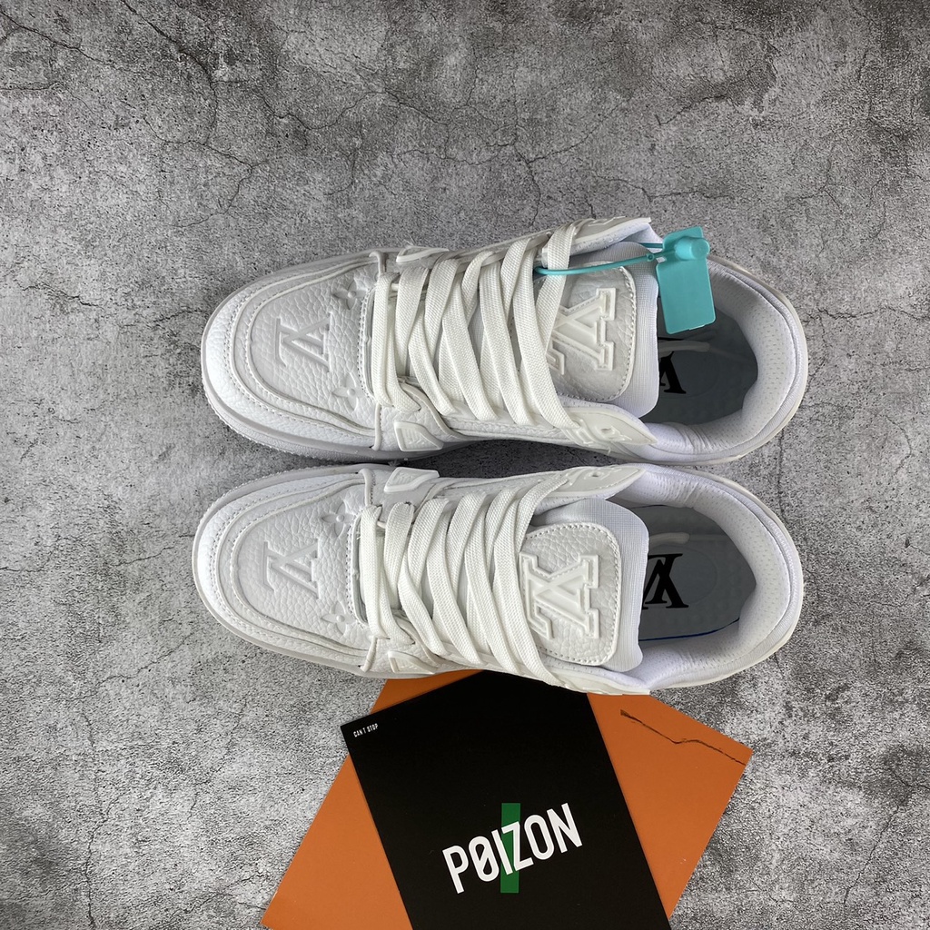 Giầy LVe Full Trắng full phụ kiện, Giầy LVe Sneaker nam nữ