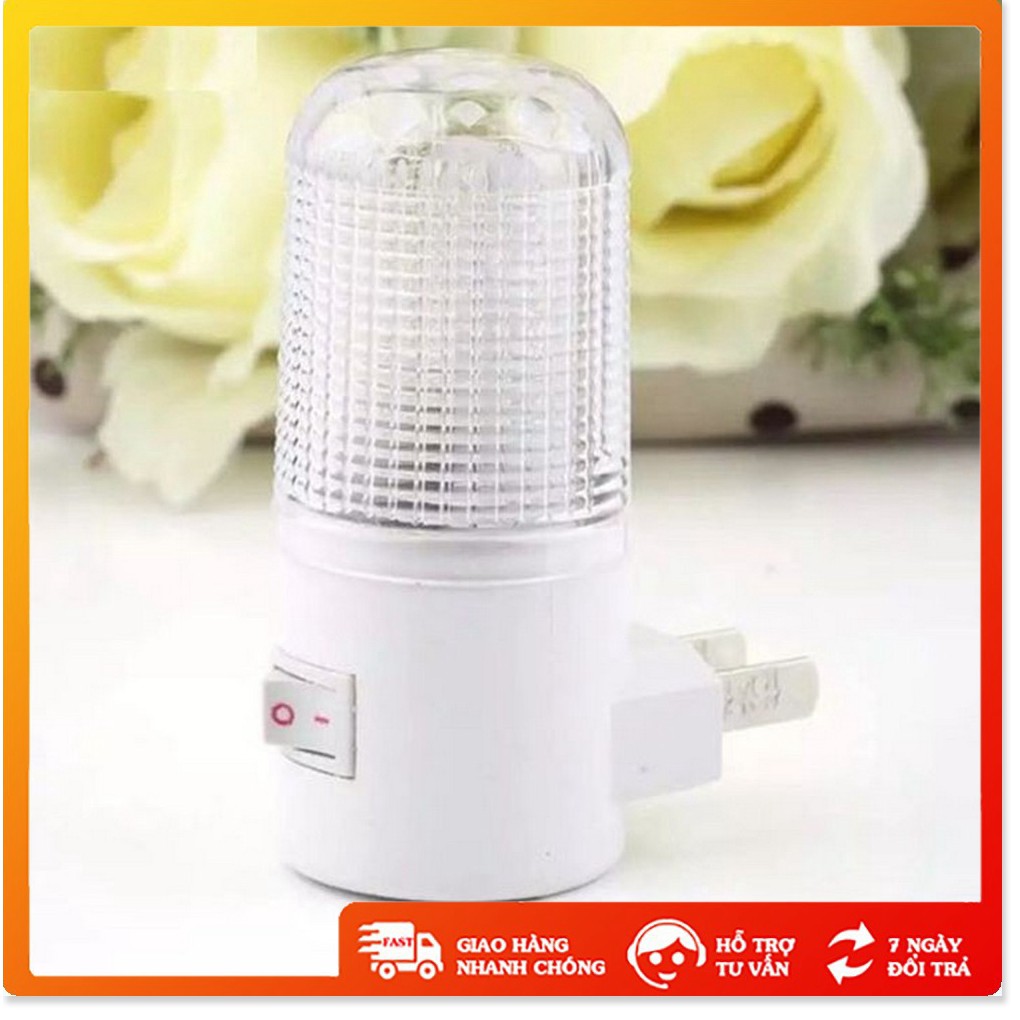 Đèn led - Xả Kho - Đèn ngủ hình trụ trắng có công tắc công suất 1w tròn ánh sáng dễ chịu