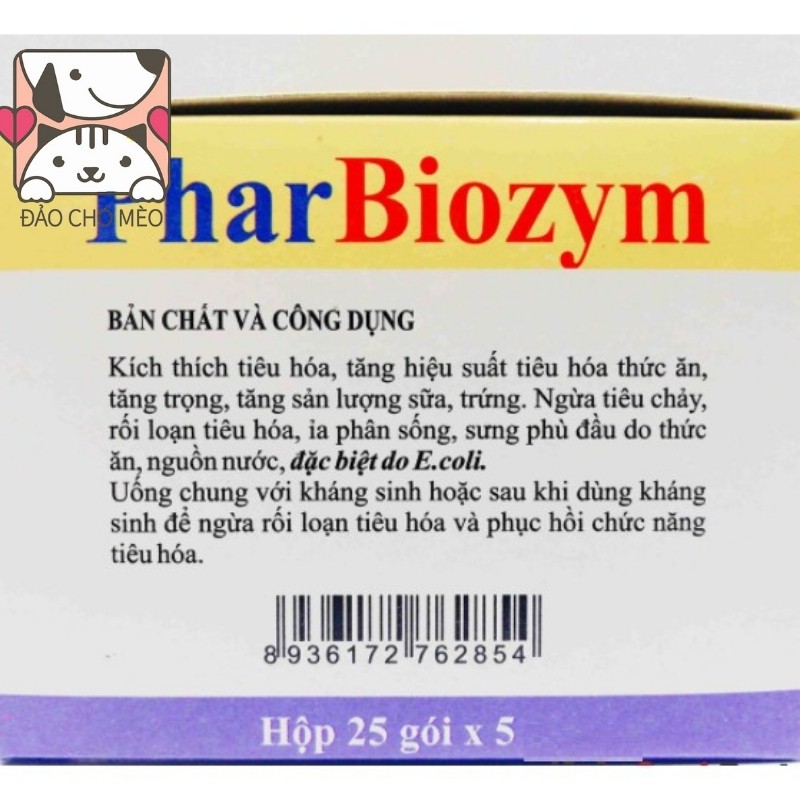 Men tiêu hóa sống Pharbiozym cho chó mèo lẻ 1 gói - Đảo Chó Mèo