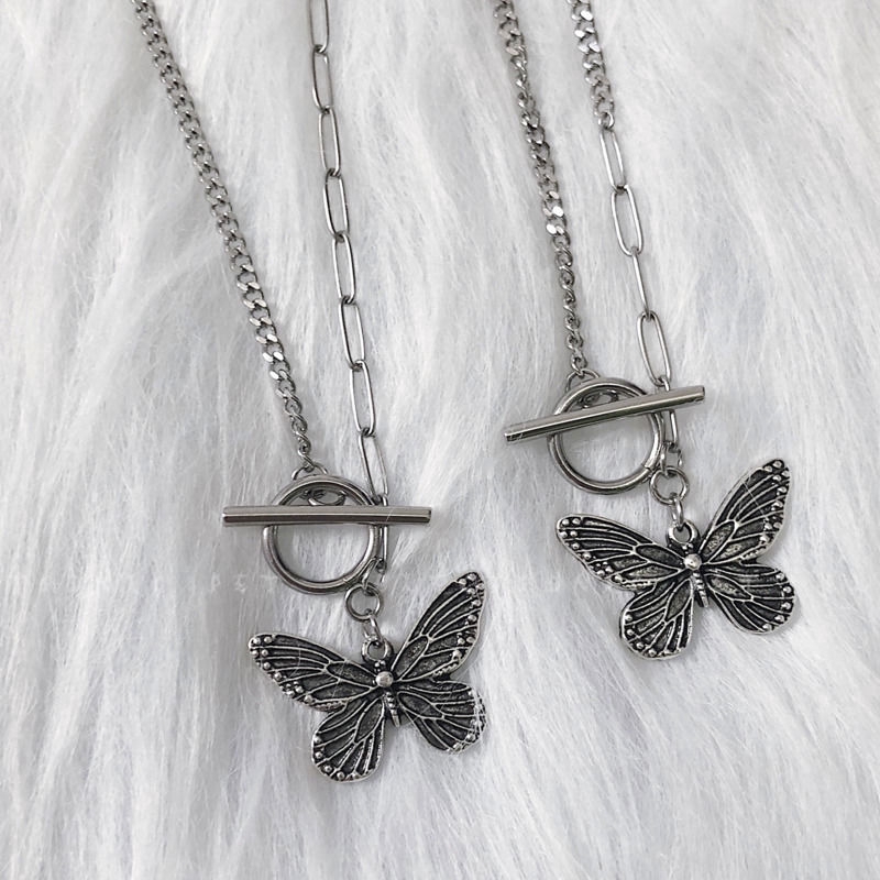 Butterfly Bracelet Fashion Retro Asymmetric Titanium Steel Accessories