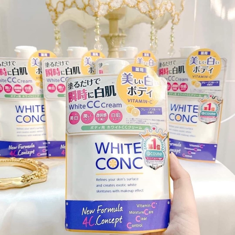 Sữa Tắm Trắng Da và Lotion dưỡng trắng da White Conc Body Shampoo Nhật Bản