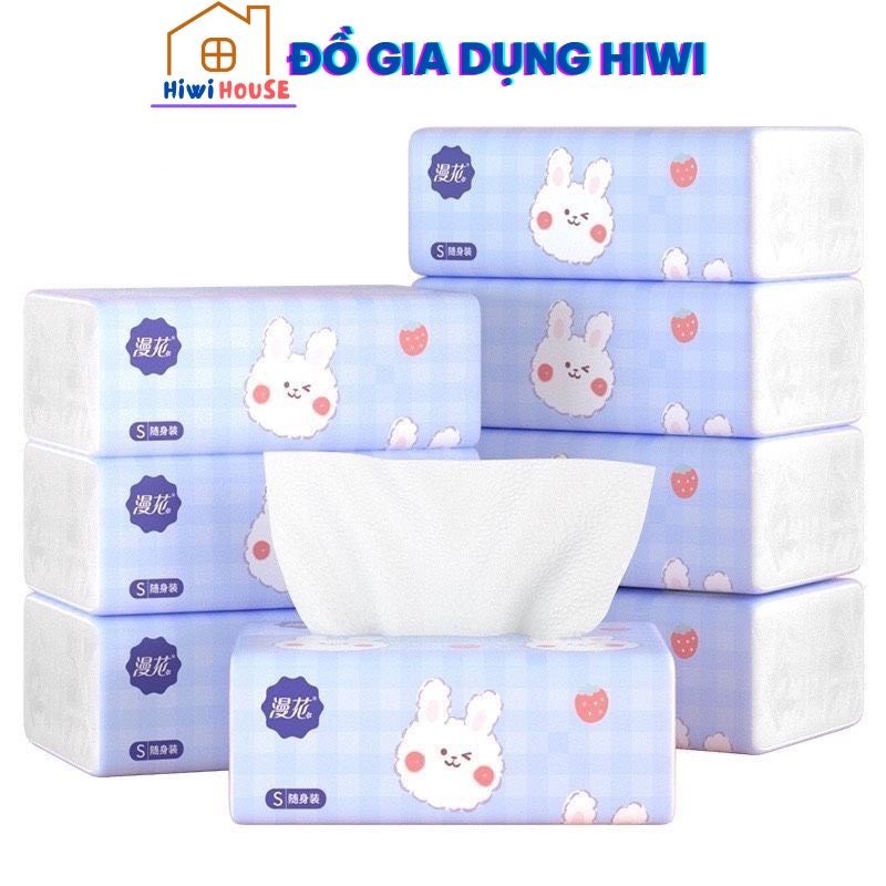 1 Gói Giấy Ăn Thỏ Vỏ Xanh 4 Lớp(176 Tờ)