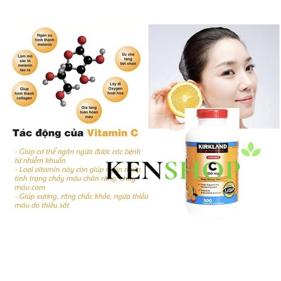 [MẪU MỚI] VIÊN NGẬM BỔ SUNG VITAMIN C 500mg Kirkland , 500 viên | BigBuy360 - bigbuy360.vn