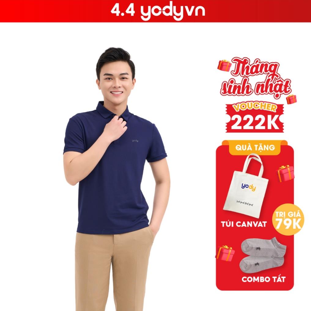 Áo phông polo nam YODY chất thun cotton ngắn tay có cổ bẻ APM5363 !