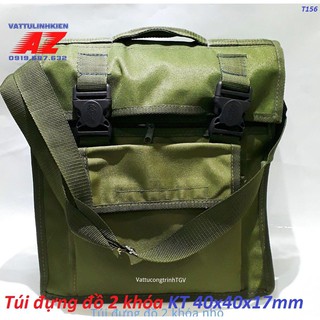 Túi bạt dù đựng dụng cụ 2 khóa KT 40cm x 40cm x 17cm