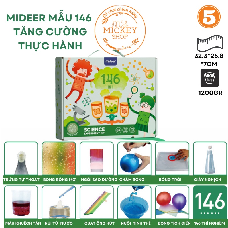 Đồ chơi khoa học mideer 146 thí nghiệm Science Experiment Kit cho bé từ 5 tuổi chơi Steam stem thực hành