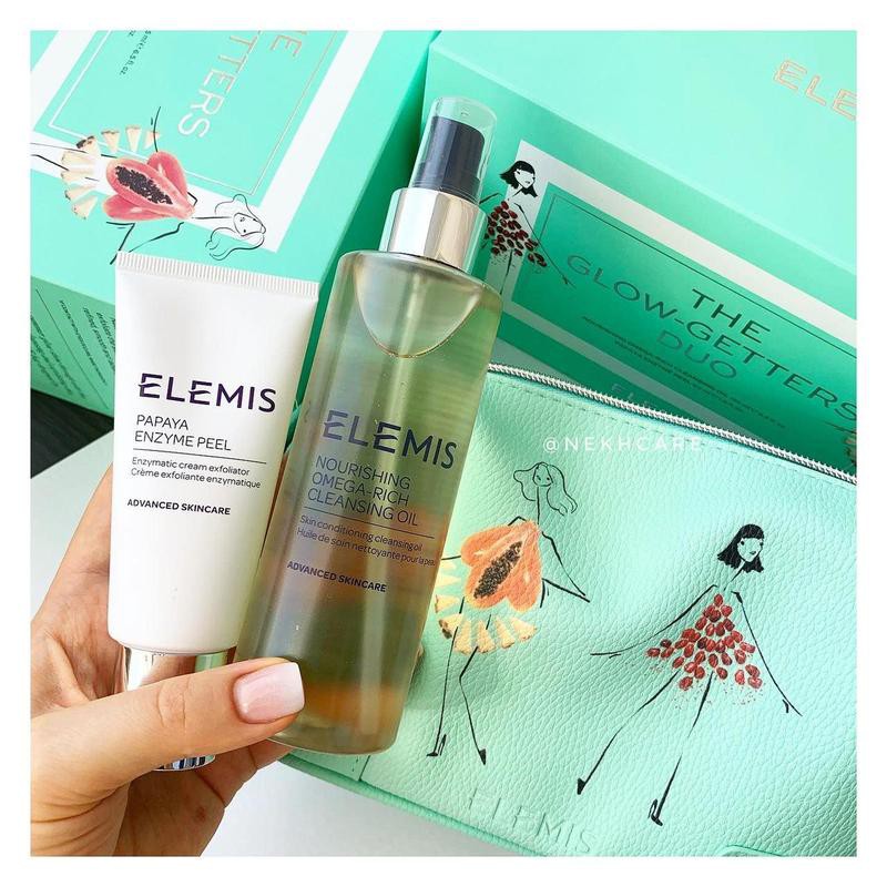 Tách set dưỡng da tẩy da chết Elemis Papaya Enzyme Peel và Elemis Cleansing oil