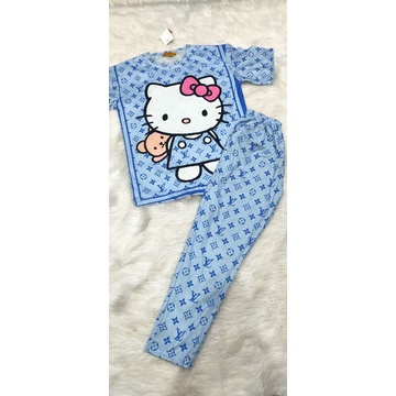 Bộ tay ngắn quần dài thun lạnh 3d