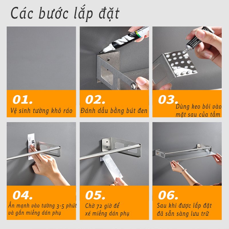 Kệ Gia Vị Dán Tường Phòng Bếp - Kệ Để Hộp Gia Vị Nhà Bếp - Avita