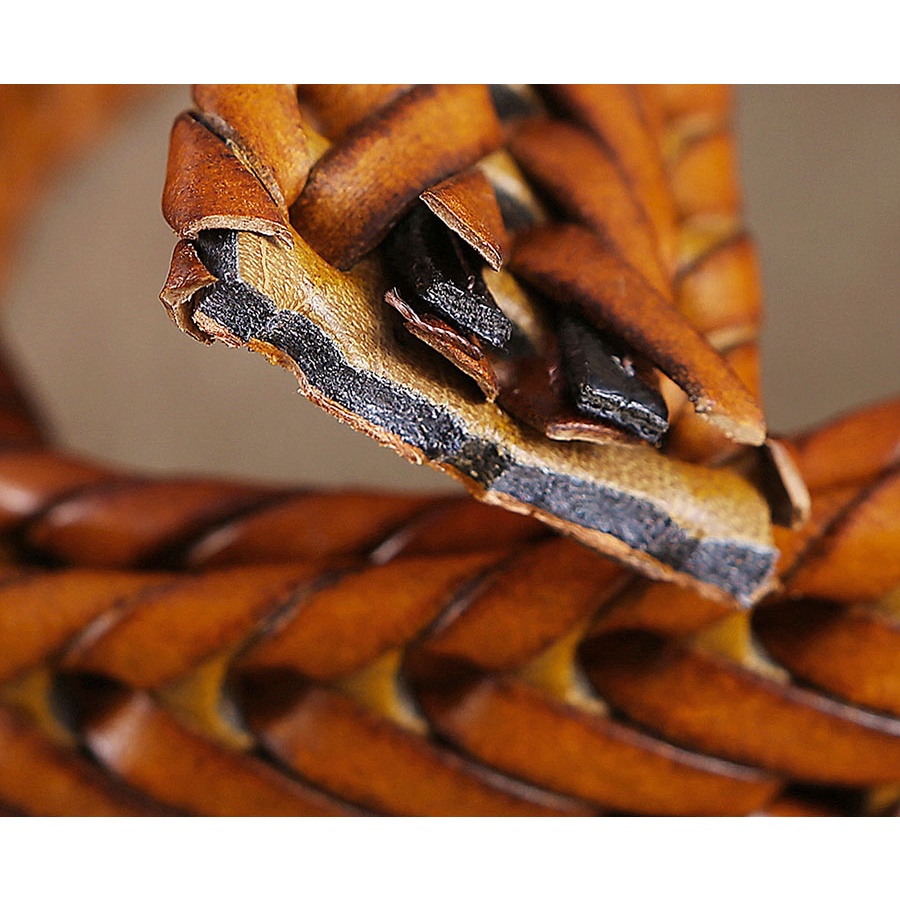 Thắt Lưng Da Bò Bện Rộng 3.3cm Chất Lượng Cao Thời Trang Cho Nam