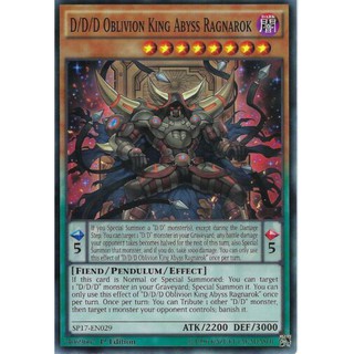 THẺ BÀI YUGIOH US -D/D/D OBLIVION KING ABYSS RAGNAROK - SP17-EN029 - 1st EDITION