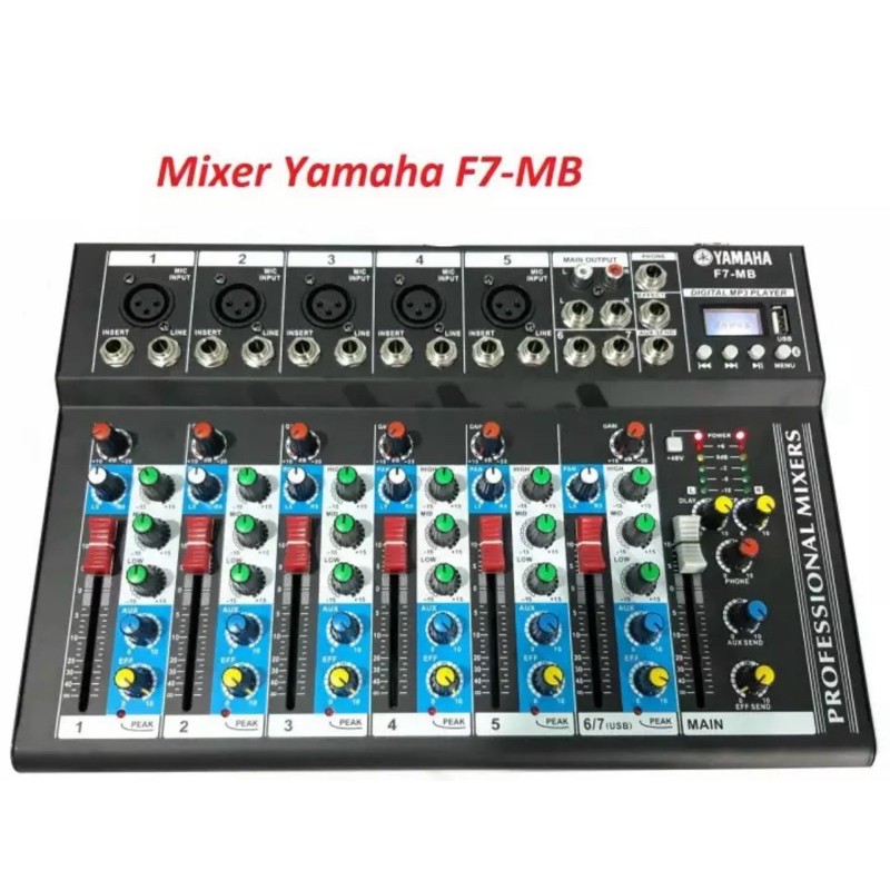 Bộ mixer F7 Yamaha có Blutooth bản mới nhất Tặng jack 6 ly sang 3.5