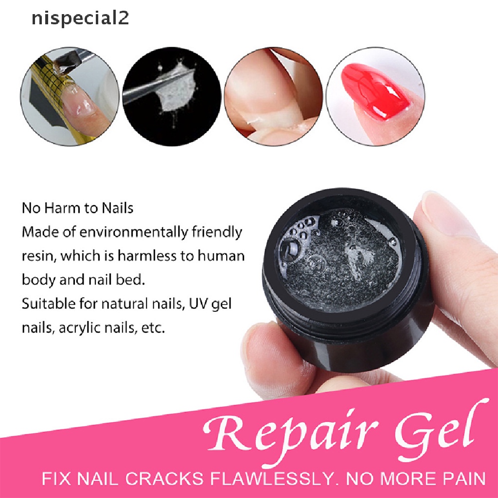 [nispecial2] 20ml Cracked Nail Repair Gel Polish Fiberglass Extension Building UV Nail Gels [new]