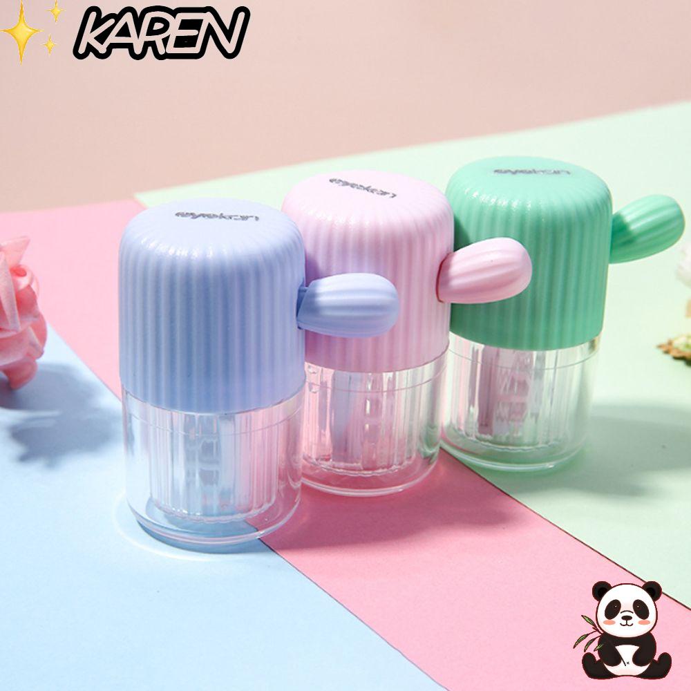 Hộp Đựng Kính Áp Tròng Hình Cây Xương Rồng Hoạt Hình Dễ Thương Co Giãn Tiện Lợi Mang Theo Du Lịch