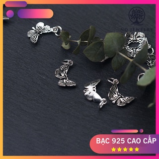 Charm bạc hình bướm mặt treo