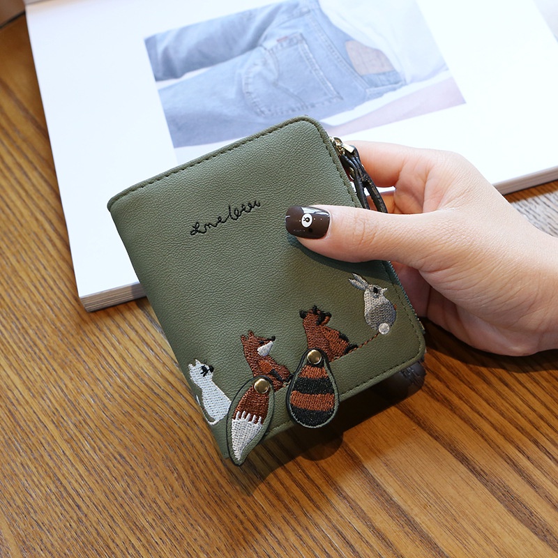 Ví ngắn IELGY thiết kế gấp gọn dễ thương phong cách Hàn Quốc cho nữ