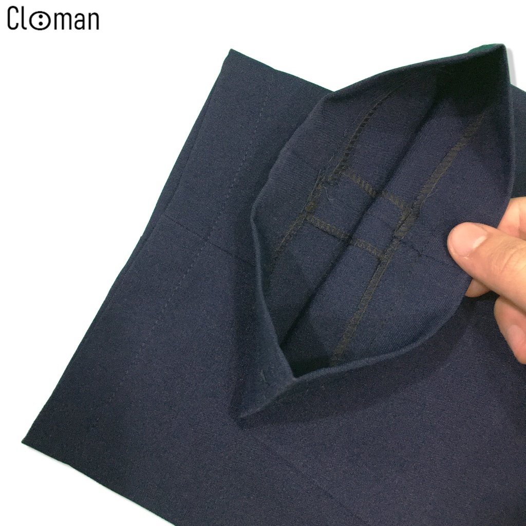 Quần Tây Xanh Học Sinh Lưng Thun Dây Kéo CLOMAN Có Bigsize Vải Mềm Mịn QD006