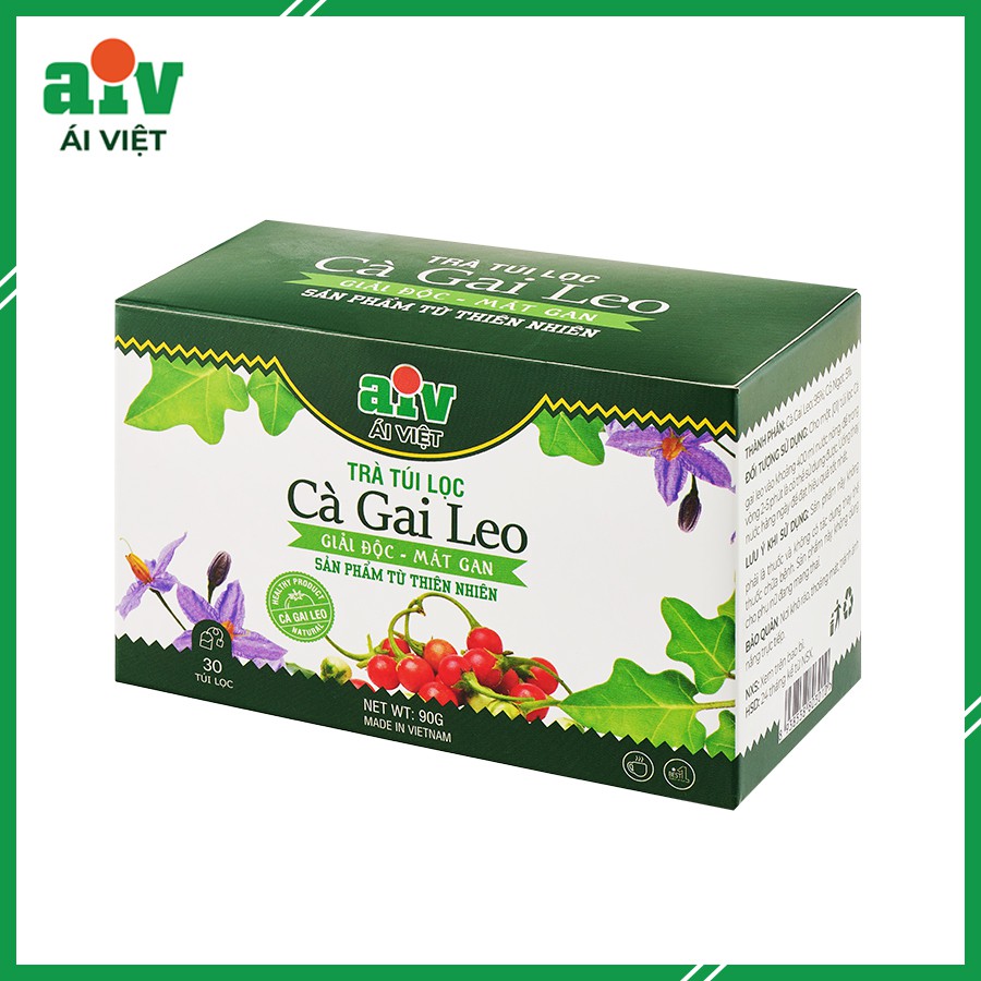 Trà túi lọc Cà Gai Leo Ái Việt thanh nhiệt mát gan (90gr - 30 túi)