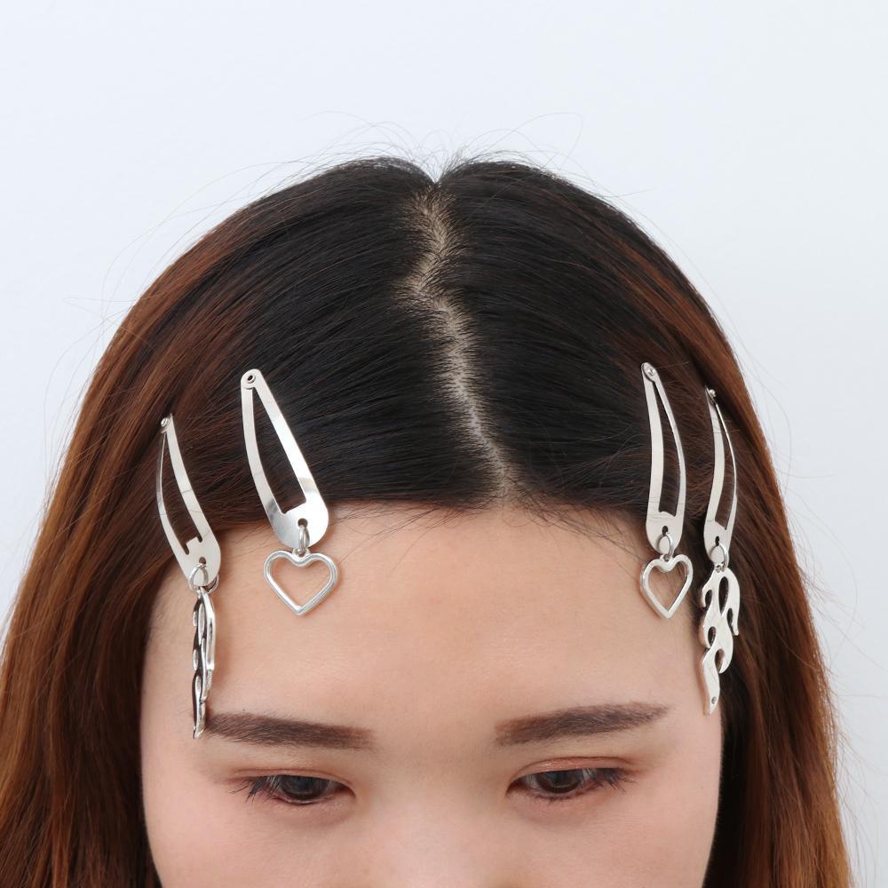 1 Cặp Kẹp Tóc Hình Thánh Giá Phong Cách Punk Dành Cho Nữ