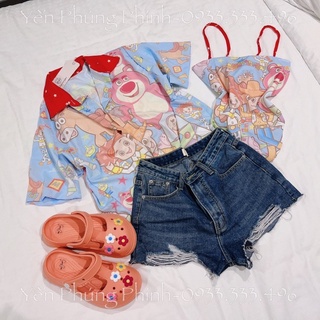 SET ÁO YẾM DÂY, SƠMI KHOÁC