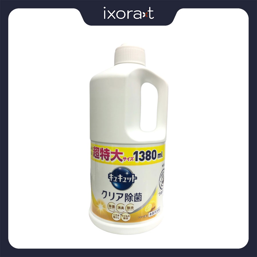 Nước Rửa Chén KAO hương chanh chai 1380ml [ Made in Japan ] có thể dùng rửa hoa quả, rau củ, đồ dùng cho bé