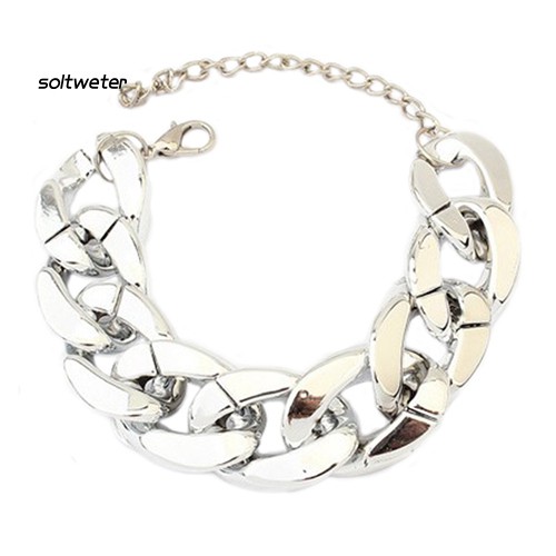 Vòng Tay Dạng Xích Phong Cách Punk Đơn Giản Cho Nữ