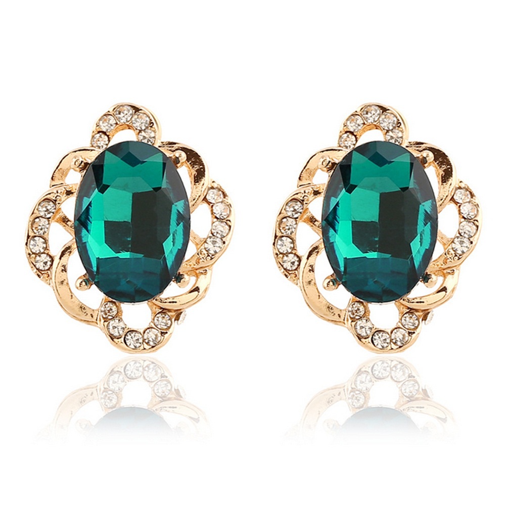 Bộ trang sức hình hoa đính đá sáng bóng sang trọng cho nữ