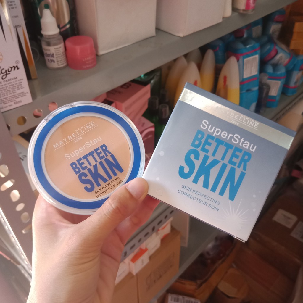 Phấn Phủ maybelline 2 tầng super better skin xanh mịn thấm dầu hiệu quả