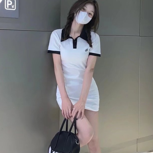 Đầm Thun Cổ Sơ Mi Ngắn Tay Ba Chiều Thêu Hình Thiên Nga Ba Chiều Thời Trang Mùa Hè Phong Cách Mới Dành Cho Bạn Nữ 2022