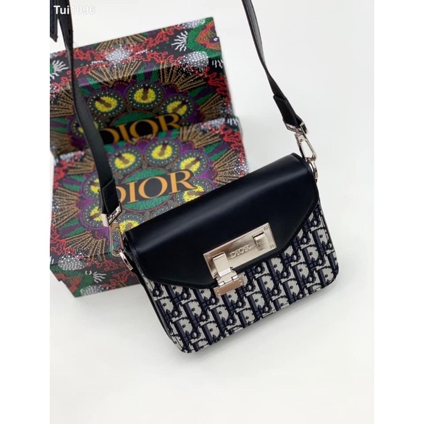 Túi đeo chéo Dior - Bag chéo vải dệt full hộp đầy đủ TC008