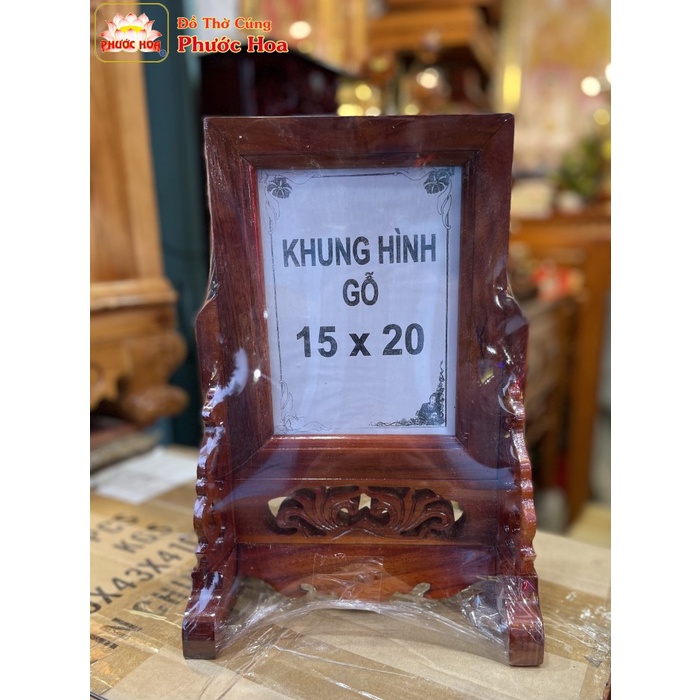 Khung hình thờ cúng gỗ Tràm đẹp  - Đồ Thờ Cúng Phước Hoa