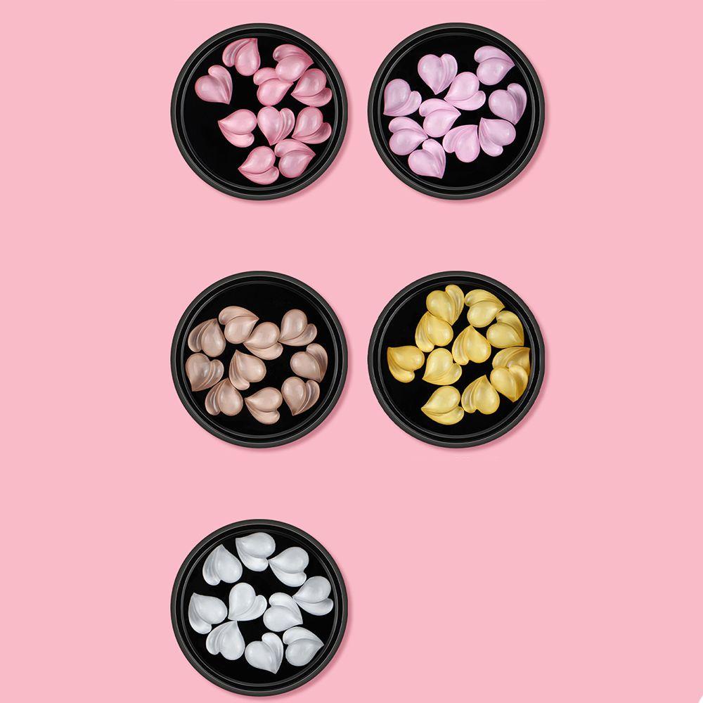 OCEANMAP Phụ Kiện Trang Trí Móng Tay Hình Trái Tim Màu Sắc Ngọt Ngào Phong Cách Hàn Quốc