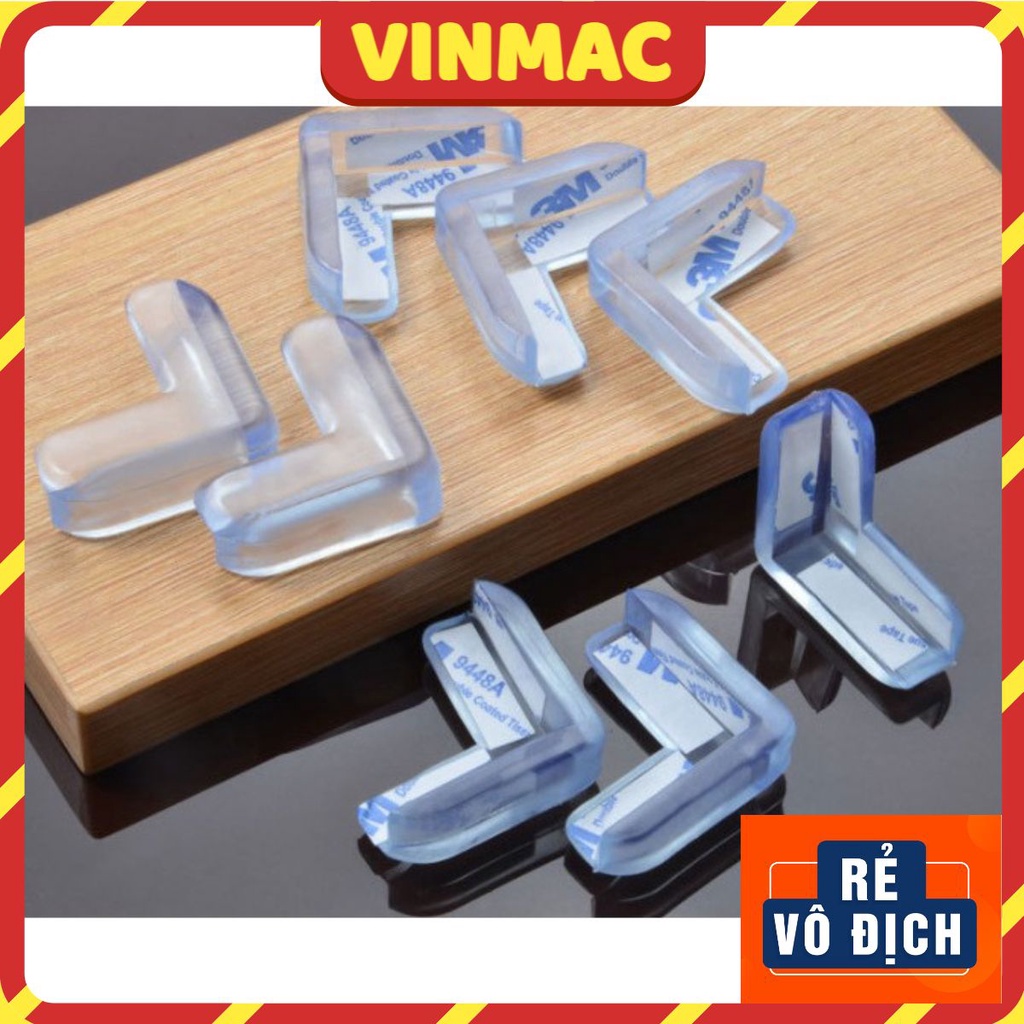 Bịt góc bàn silicon bảo vệ an toàn cho bé chống va đập tặng kèm siêu băng dính 3M