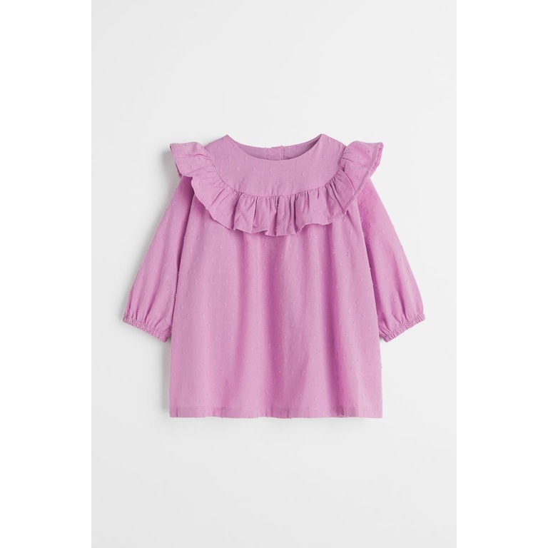 Váy tím cotton dài tay bé gái, Hờ mờ US săn SALE