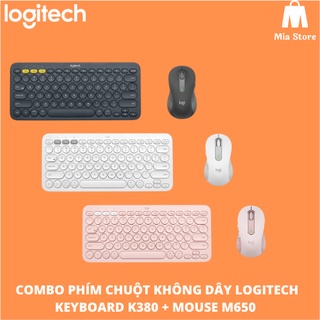 Combo bàn phím chuột không dây Logitech K380 + M650 Signature Cuộn SmartWheel, giảm ồn