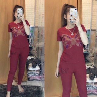 Đồ bộ thun lạnh thái đính đá
